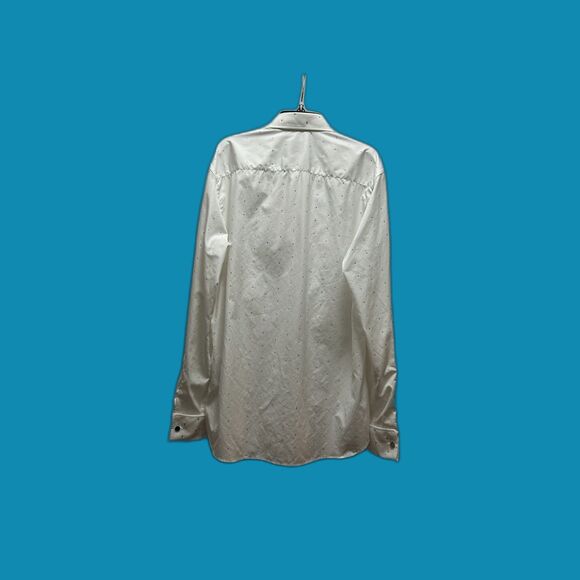 Burberry Crystal Embellished Poplin Dress Shirt Slim Size 15.5 / 39 - Picture 3 of 11